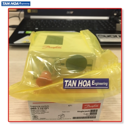 Công tắc áp suất Danfoss KP1, Range -0.2- 7.5bar, Diff 0.7-4Bar, Cone 1/4 in flare 060-110191